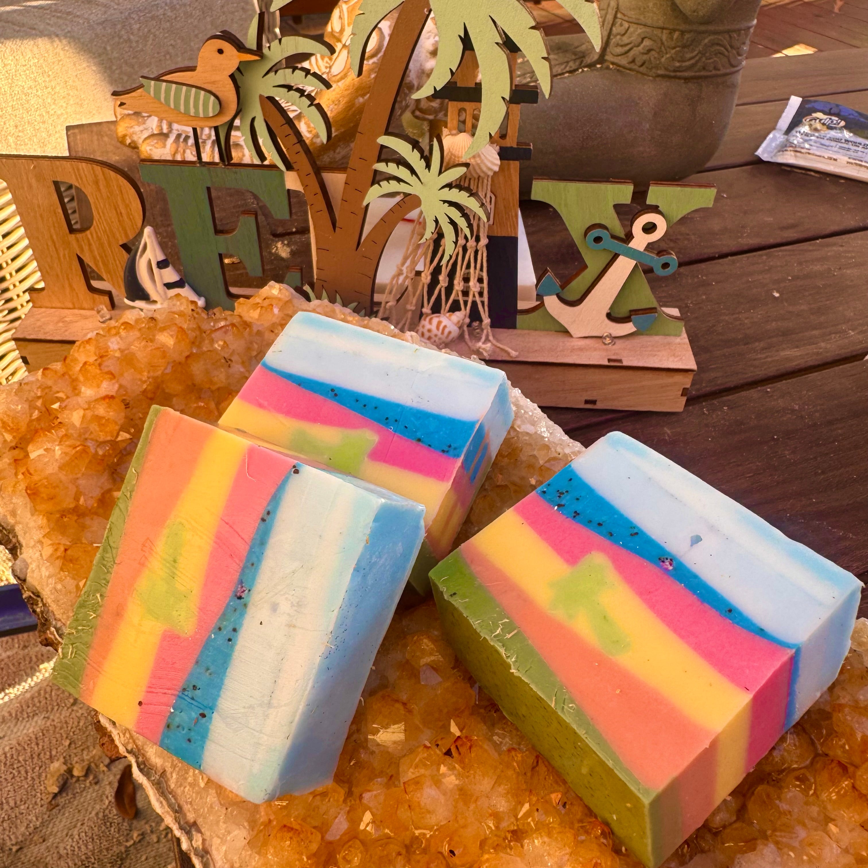 🌅 Sunset Soap – Coconut Mango Glow (3.5 oz)